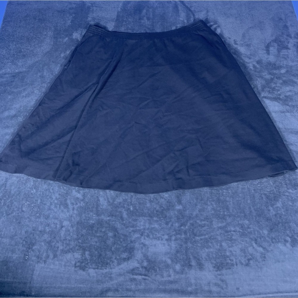Vintage Ralph Lauren Black Flare Skirt Women's Size Medium Made In USA